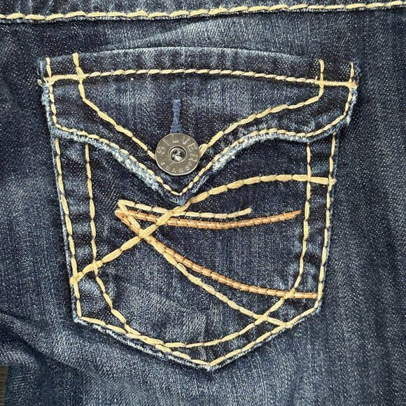 Silver Jeans Womens 26 McKenzie Capri Cotton Stretch Button Flap Pockets - Picture 9 of 14